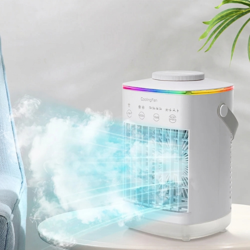 Portable Mini Air Cooler with Misting Function
