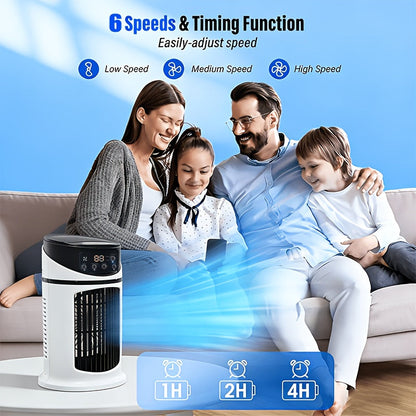 Portable Personal Air Cooler & Humidifier with LED Light