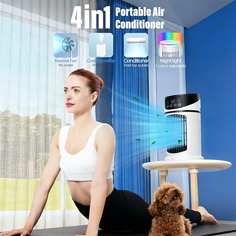 Portable Personal Air Cooler & Humidifier with LED Light