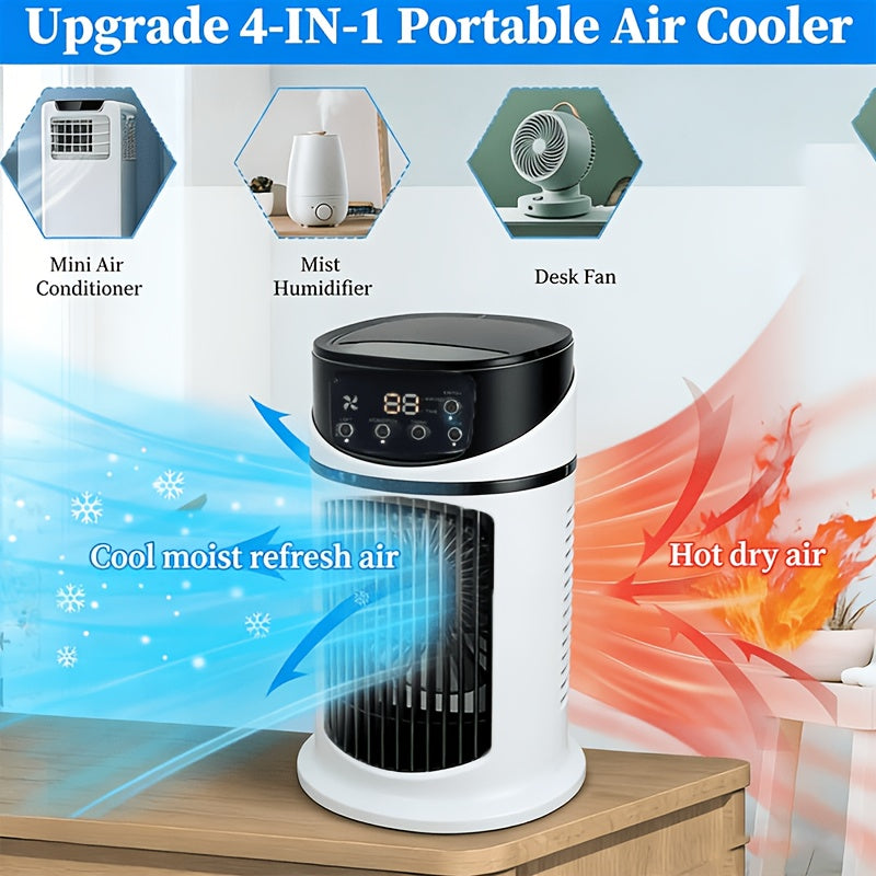 Portable Personal Air Cooler & Humidifier with LED Light