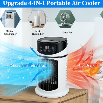 Portable Personal Air Cooler & Humidifier with LED Light