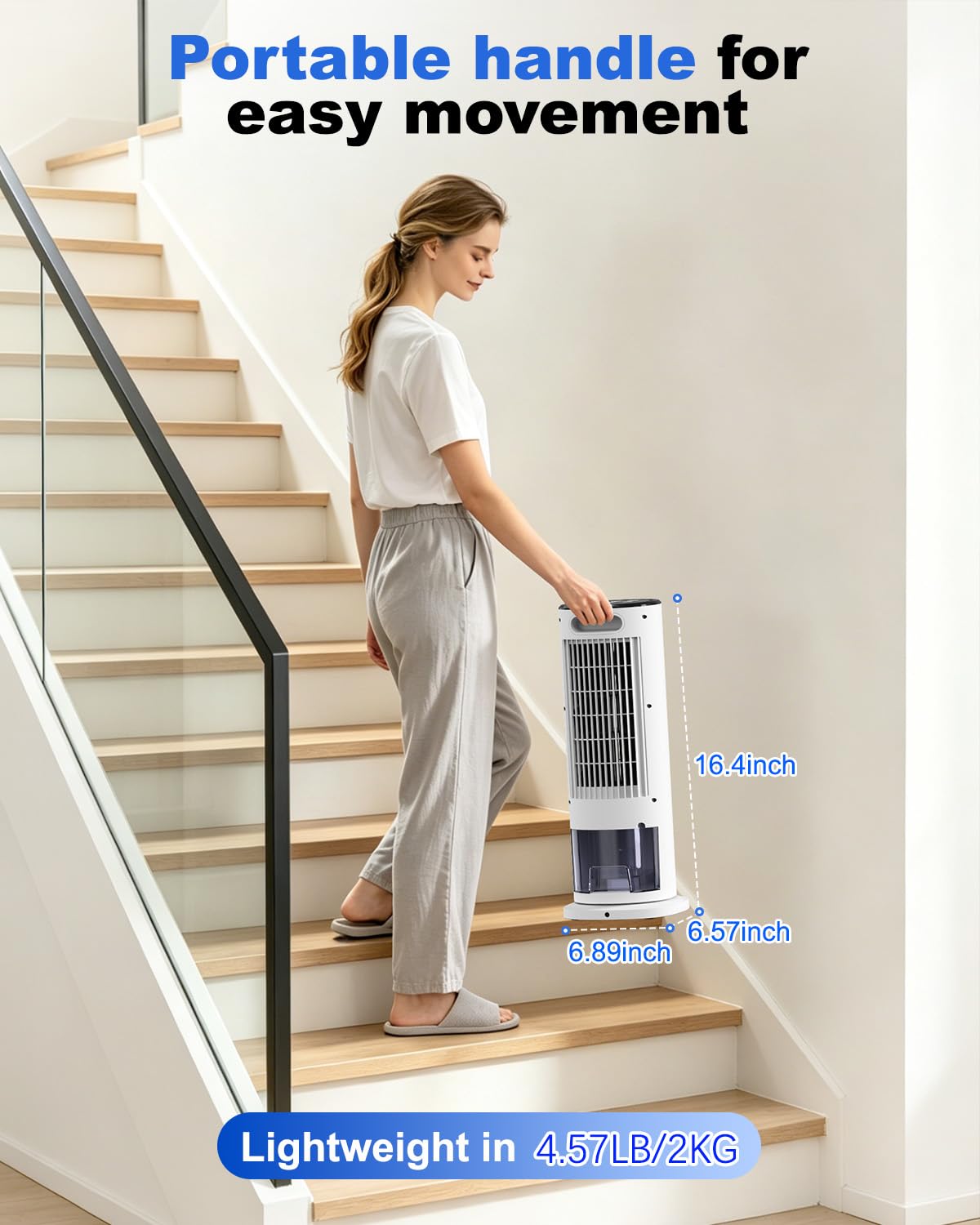 Portable Tower Fan Cooler with Humidifier & Remote