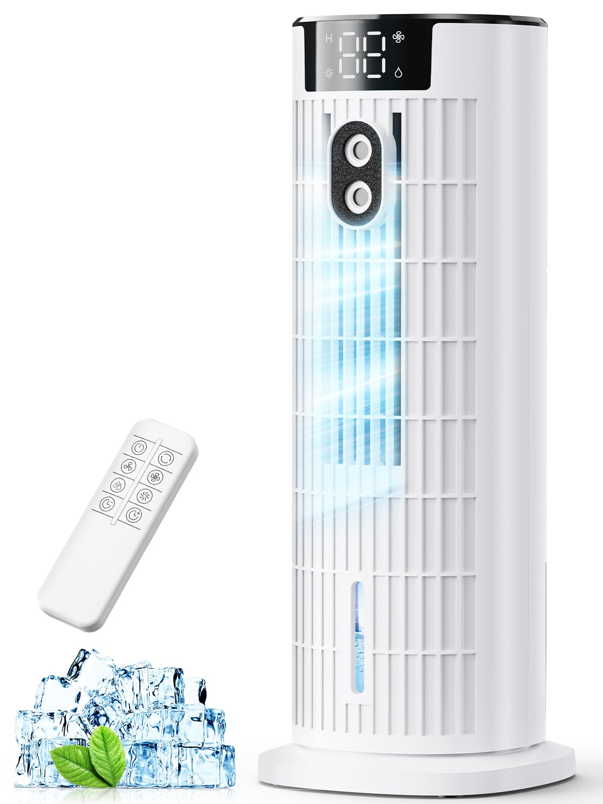 Portable Tower Fan Cooler with Humidifier & Remote