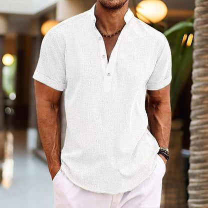Archie | Lightweight Linen Short Sleeve Shirt for Men - Image 3