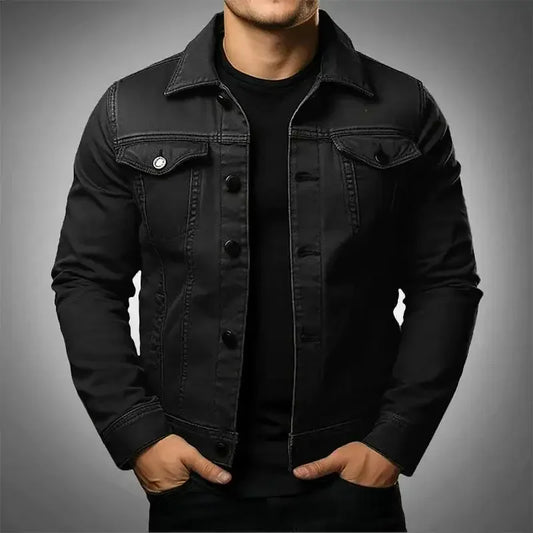 Robust and Timeless Men's 100% Cotton Denim Jacket