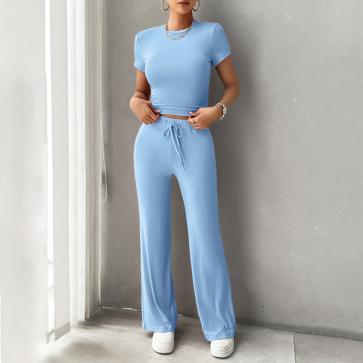 Image of Roxanne | Women's Cropped Two-Piece Set