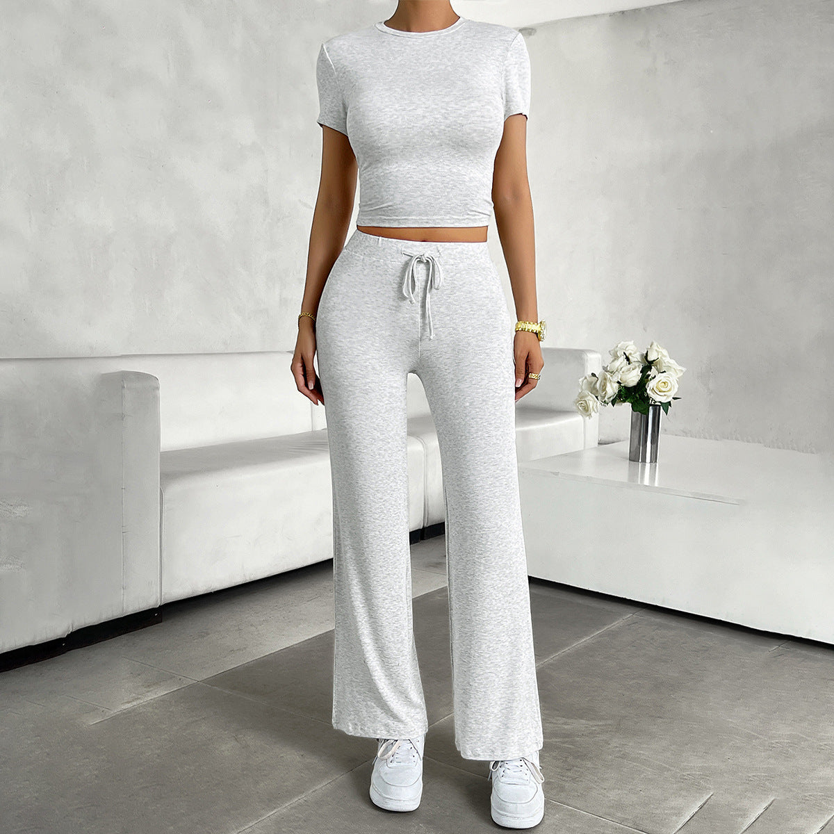 Image of Roxanne | Women's Cropped Two-Piece Set