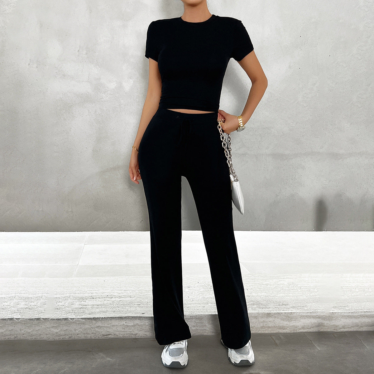 Image of Roxanne | Women's Cropped Two-Piece Set
