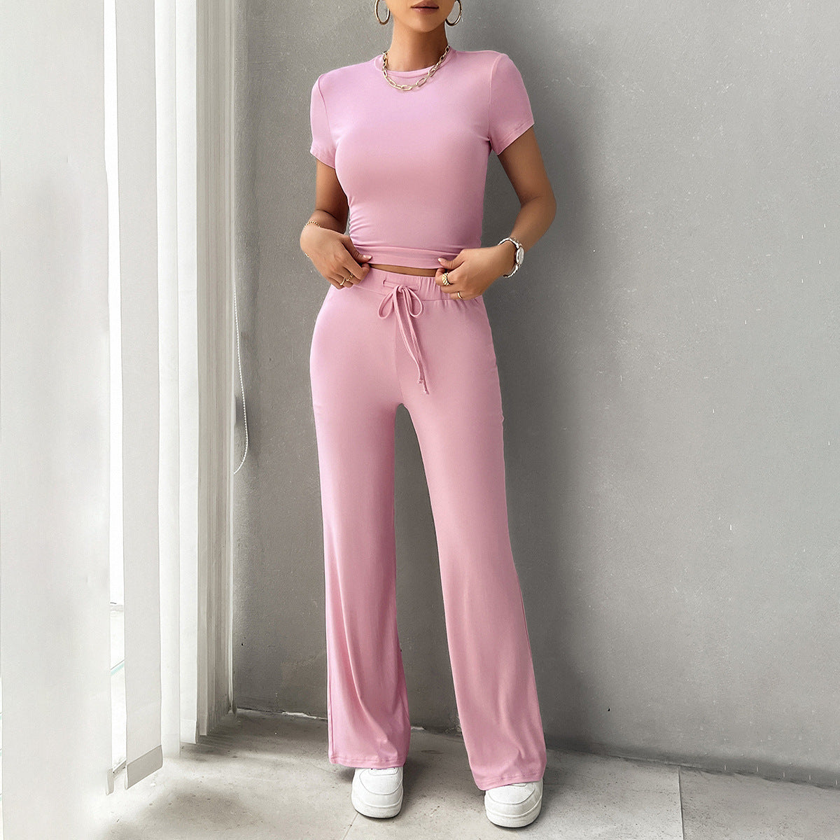 Image of Roxanne | Women's Cropped Two-Piece Set