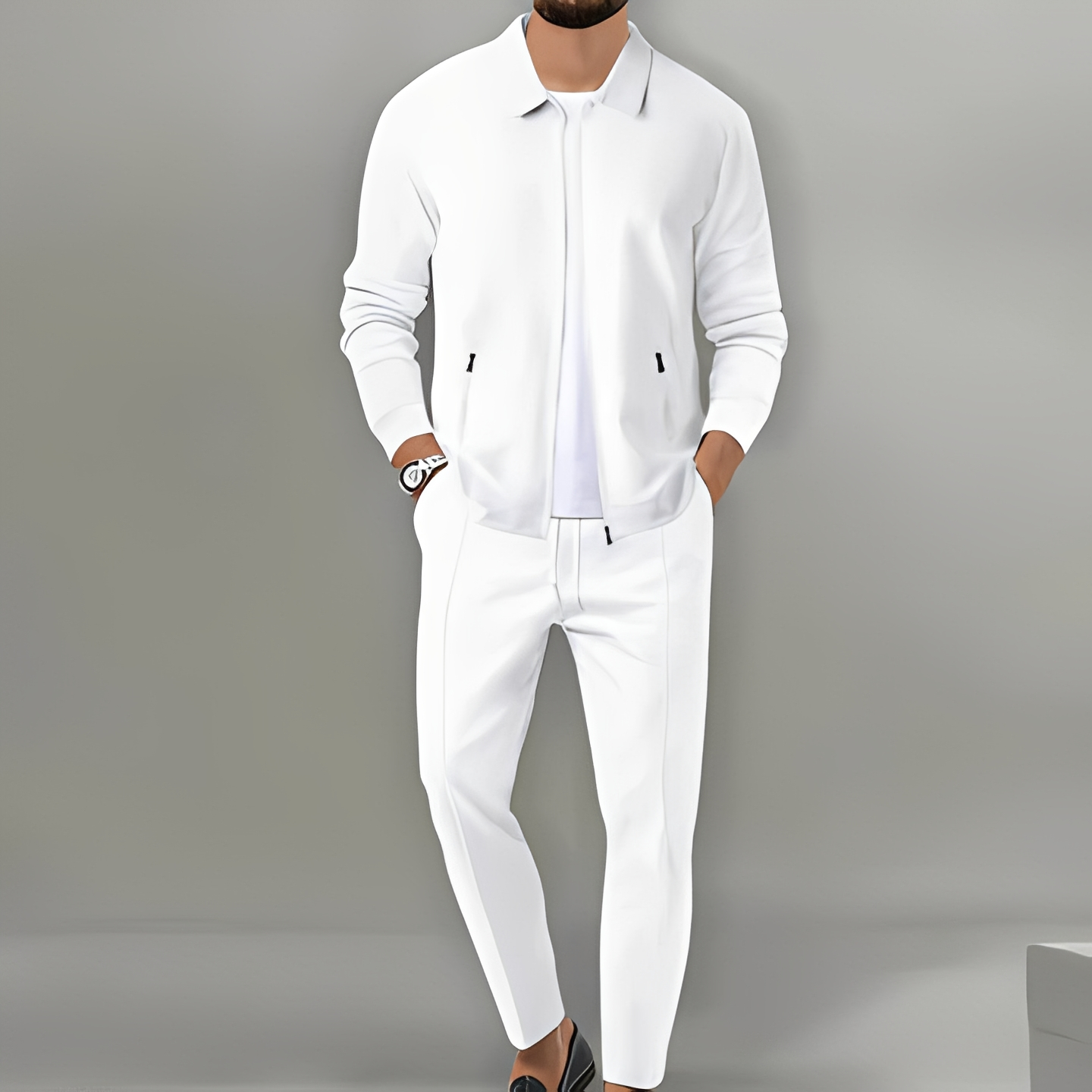 Image of Ryan | Men's Zip Up Jacket Suit Set