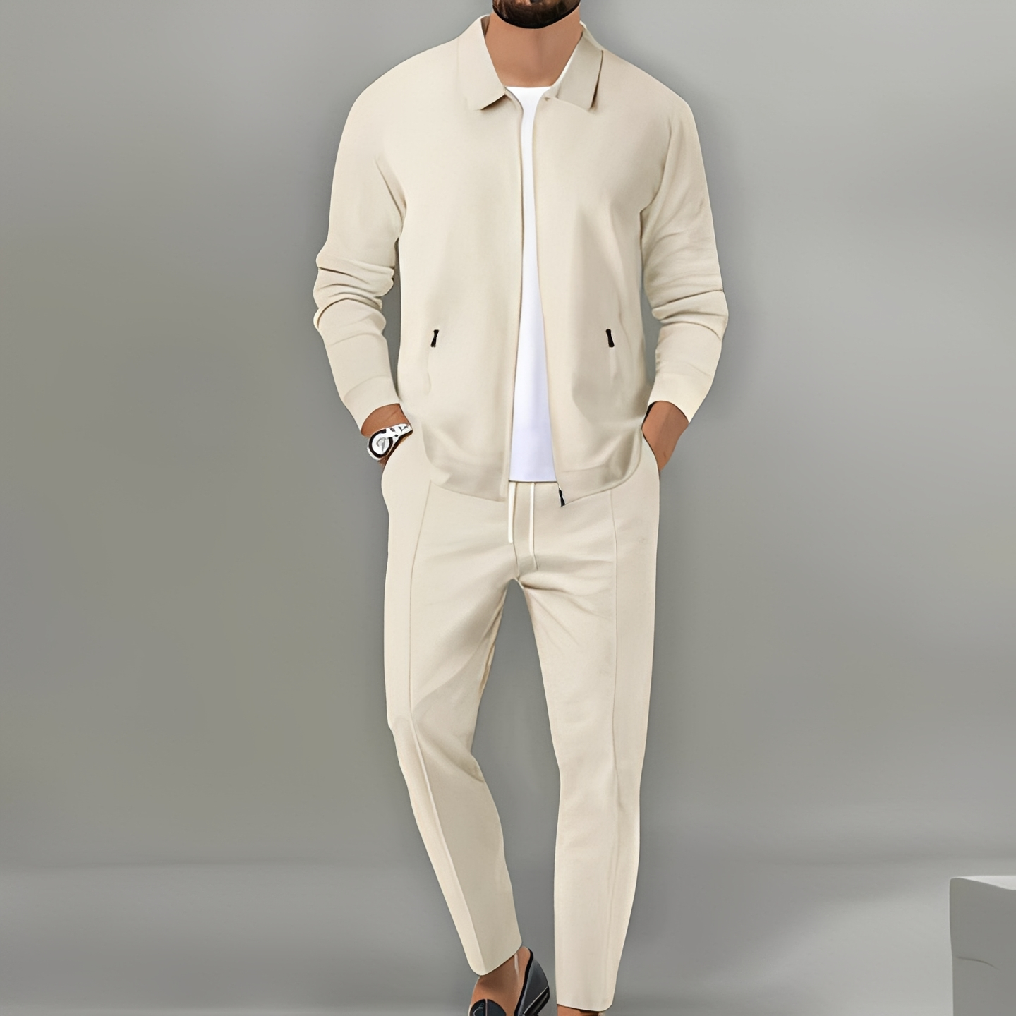 Image of Ryan | Men's Zip Up Jacket Suit Set