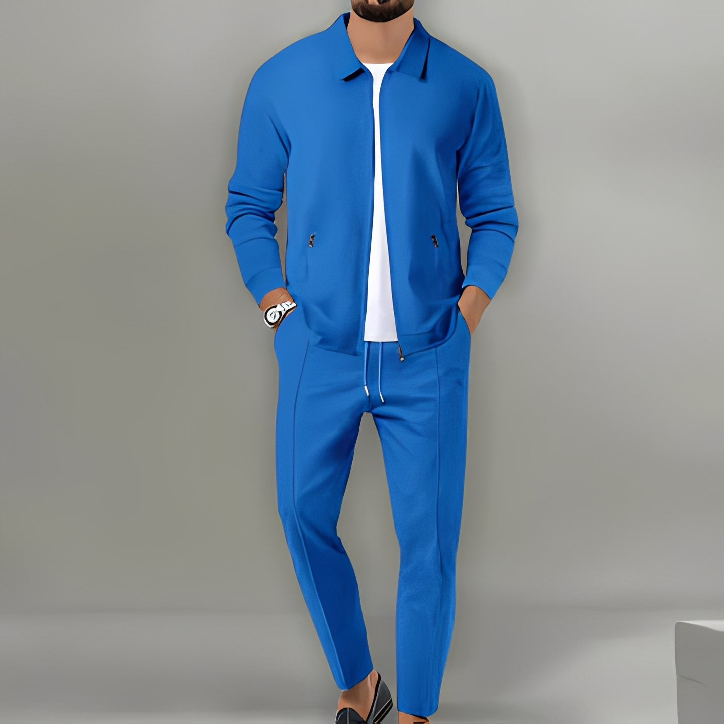 Image of Ryan | Men's Zip Up Jacket Suit Set