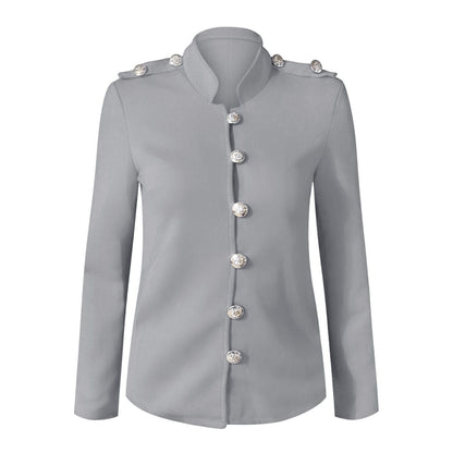 Devon | Women's Button Front Military Style Jacket - Image 7