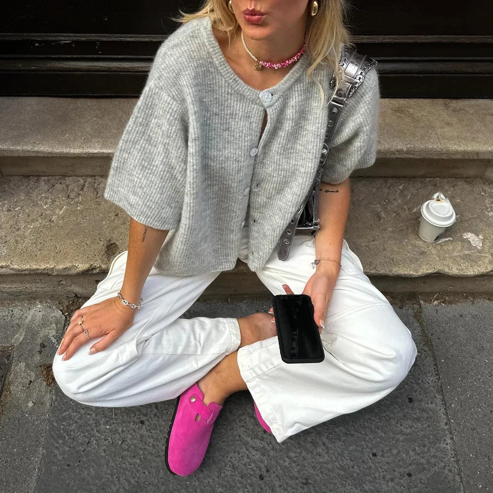 Sandra | Stylish Short Sleeve Cardigan for Women - Image 4