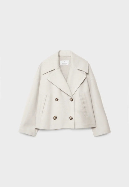 April | Women's Oversized Double-Breasted Short Jacket - Image 2