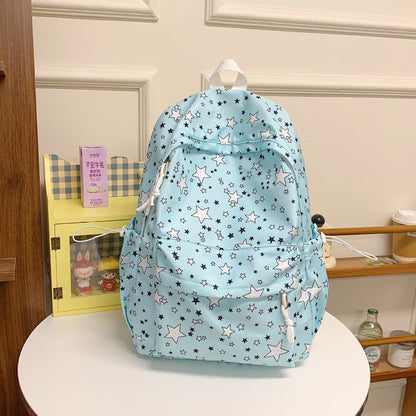 Star Print Multi-Pocket Backpack