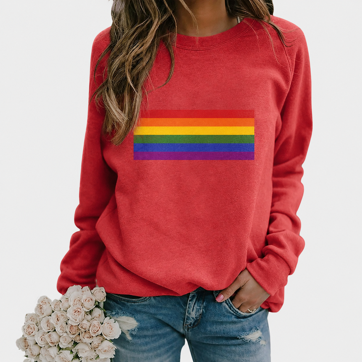 Tabitha | Women's Long Sleeve Crewneck Sweatshirt - Image 2