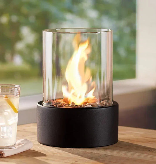 Tabletop Fire Bowl with Flame Effect | Wireless and Dimmable | Weatherproof