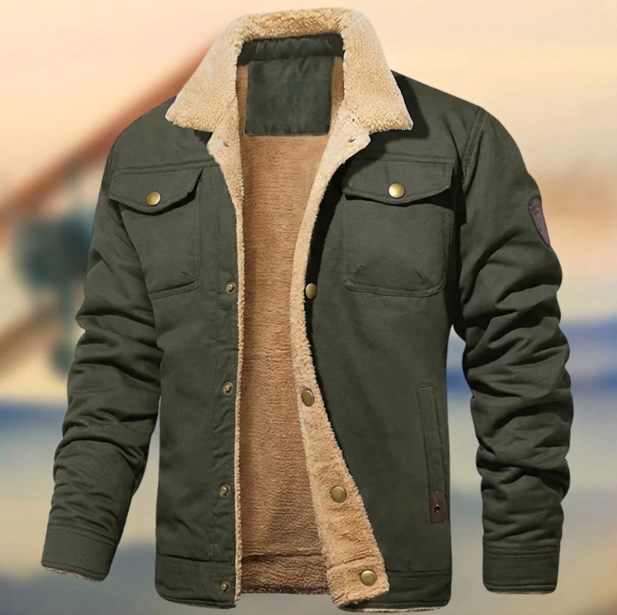 Teddy | Men's Sherpa Collar Casual Jacket - Image 1