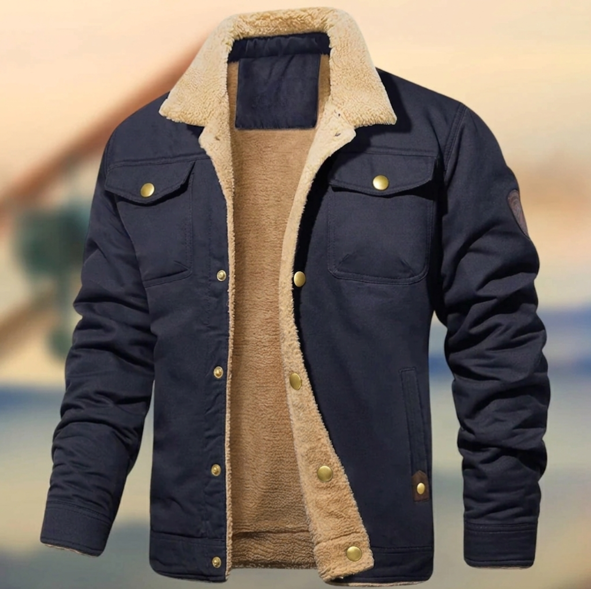 Teddy | Men's Sherpa Collar Casual Jacket - Image 1