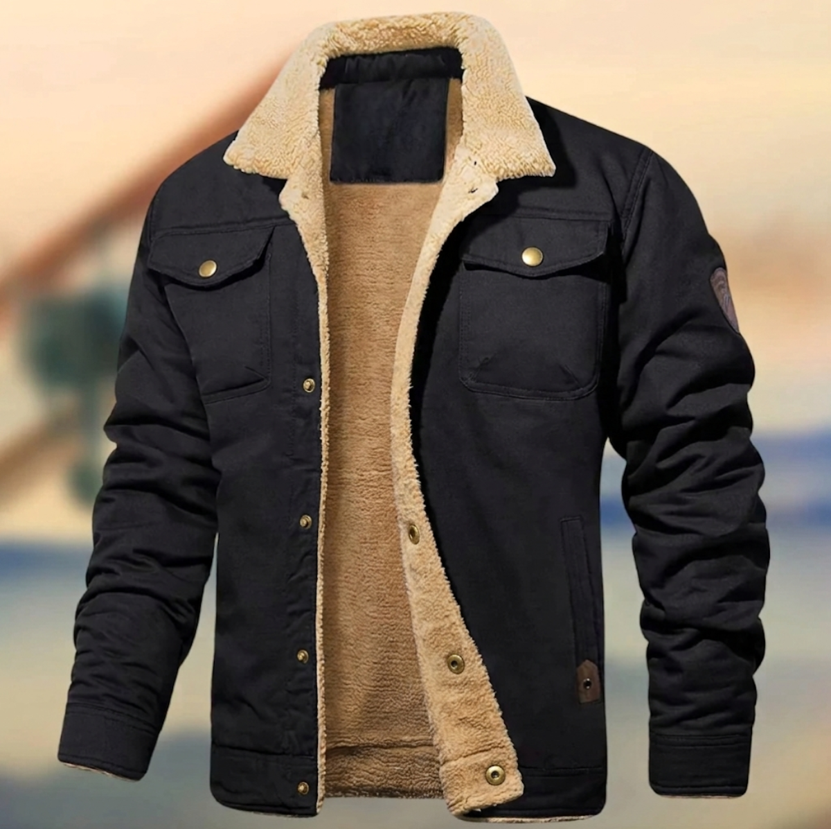 Teddy | Men's Sherpa Collar Casual Jacket - Image 2