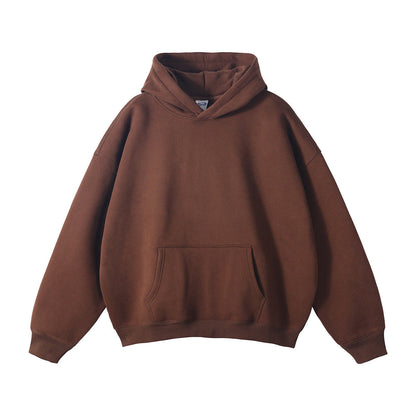 Unisex Loose-Fit Organic Cotton Hoodie with Kangaroo Pocket