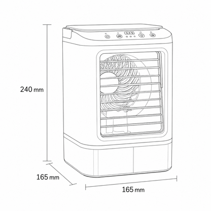Unisex Portable Air Conditioner Fan with Ice Box