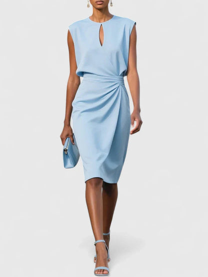 Image of Valerie | Women's Sleeveless Wrap Midi Dress