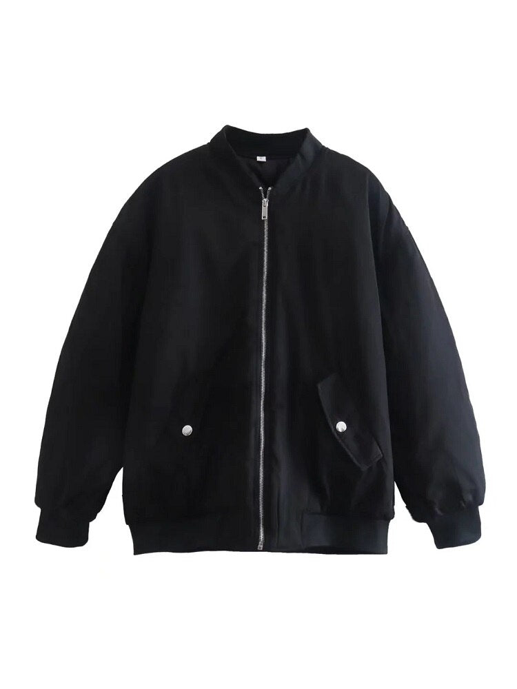 Marcia | Women's Oversized Bomber Jacket - Image 7