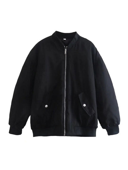 Marcia | Women's Oversized Bomber Jacket - Image 7