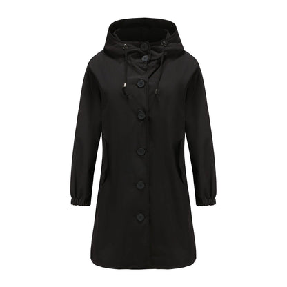 Nia | Women's Hooded A-Line Coat - Image 6