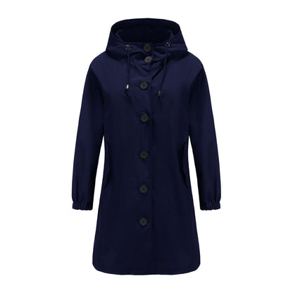 Nia | Women's Hooded A-Line Coat - Image 7