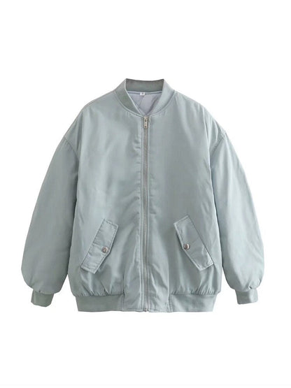 Marcia | Women's Oversized Bomber Jacket - Image 9