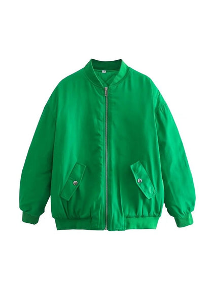 Marcia | Women's Oversized Bomber Jacket - Image 2