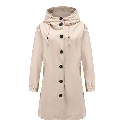 Nia | Women's Hooded A-Line Coat - Image 1