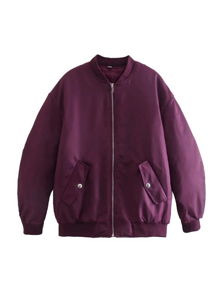Marcia | Women's Oversized Bomber Jacket - Image 1