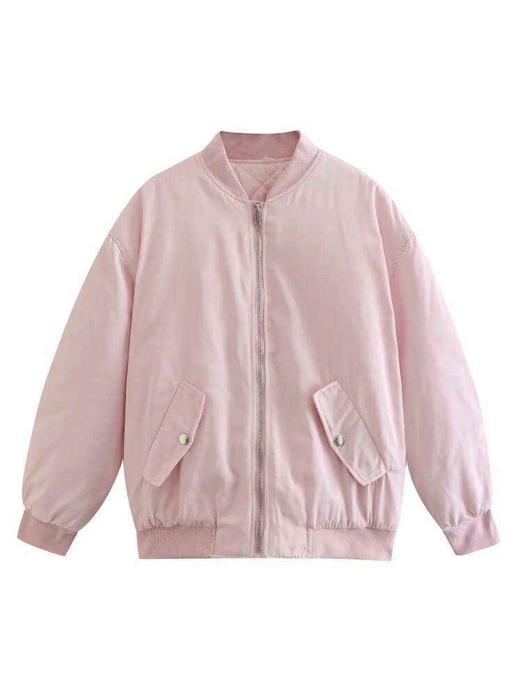 Marcia | Women's Oversized Bomber Jacket - Image 10