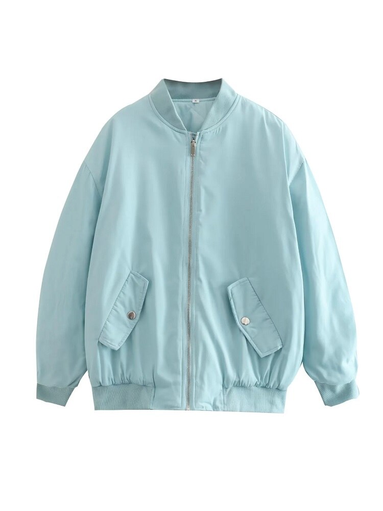 Marcia | Women's Oversized Bomber Jacket - Image 8