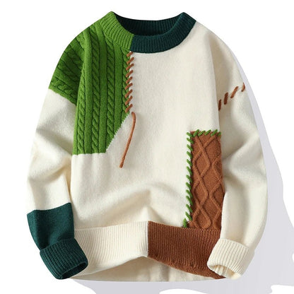 John | Men's Color Block Knit Sweater - Image 3