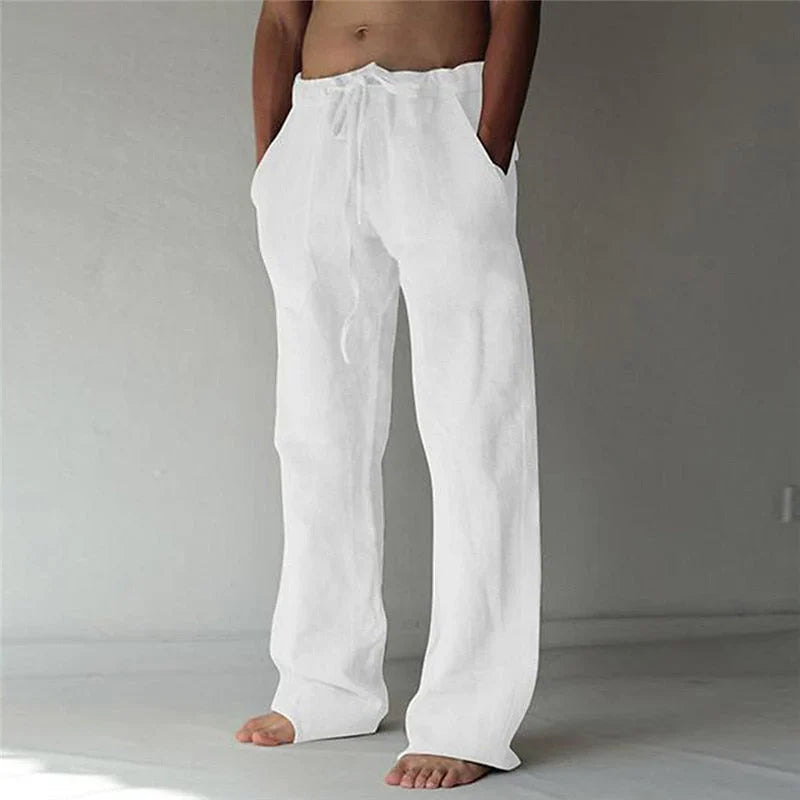 Jay | Men's Stylish Comfortable Baggy Linen Pants - Image 1