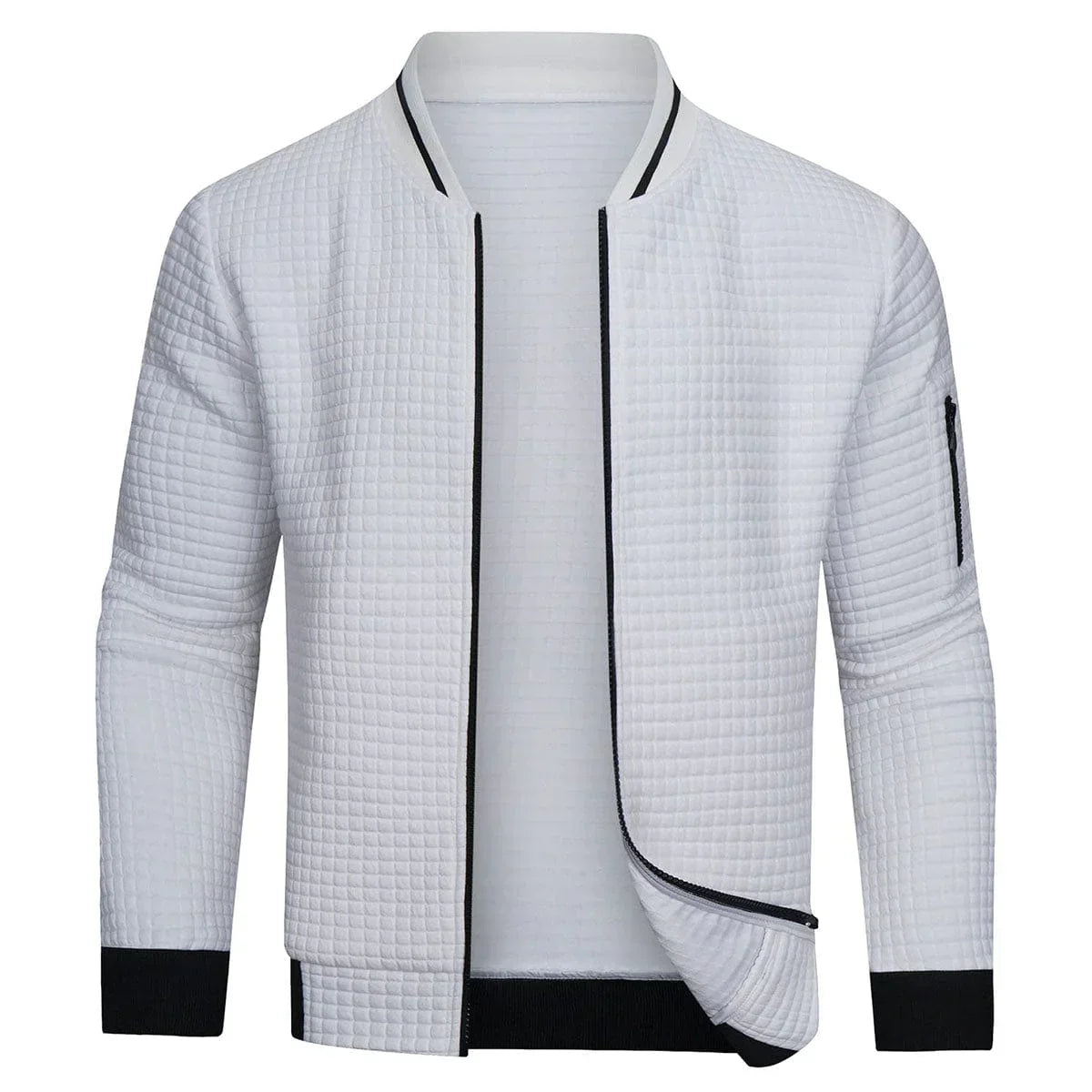 Darrell | Men's Quilted Zip-Up Bomber Jacket - Image 4