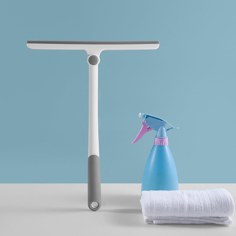 Window and Shower Squeegee with Silicone Blade, Pivoting Joint and Ergonomic Non-Slip Handle