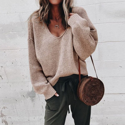 Gwen | Women's Oversized V-Neck Sweater - Image 5