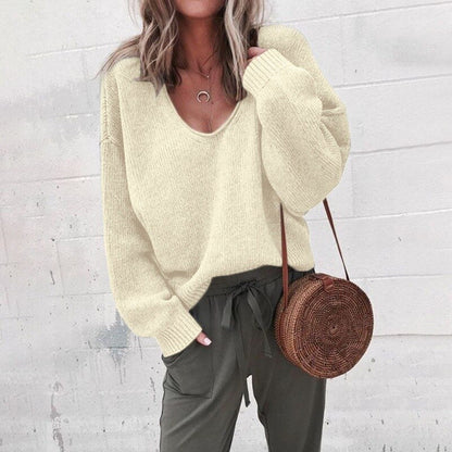 Gwen | Women's Oversized V-Neck Sweater - Image 3