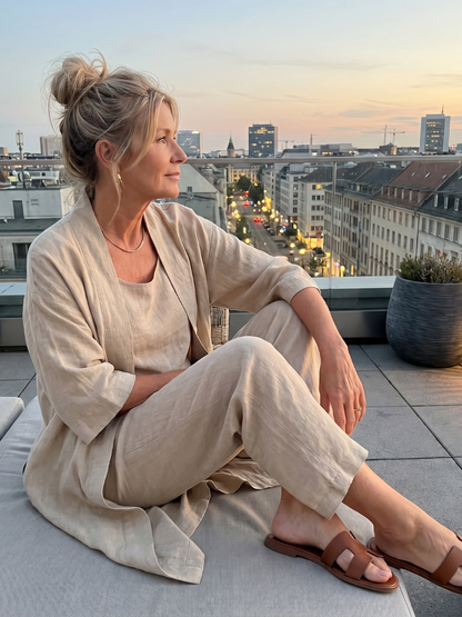 Women's Cropped Loungewear Set