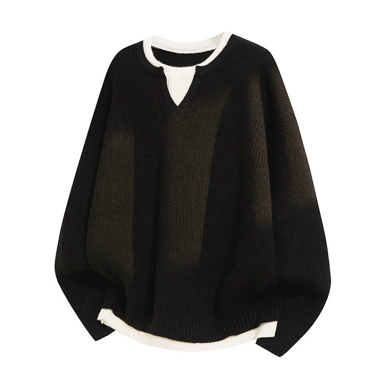 Women's Elegant Casual V-Neck Loose-Fit Sweater
