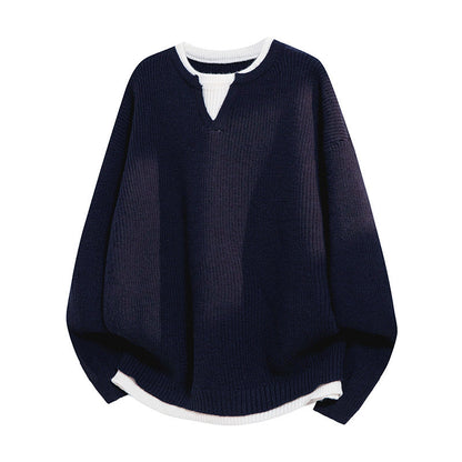 Women's Elegant Casual V-Neck Loose-Fit Sweater