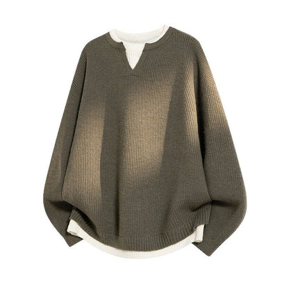 Women's Elegant Casual V-Neck Loose-Fit Sweater
