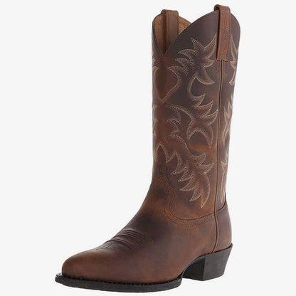 Women's Embroidered Western Cowboy Mid-Calf Boots