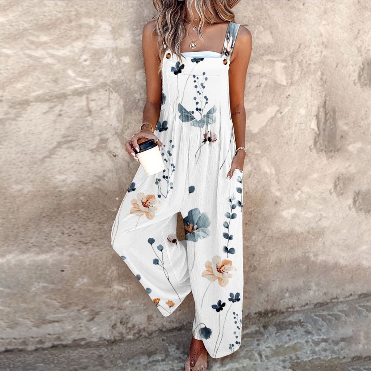 Women's Floral Wide-Leg Jumpsuit